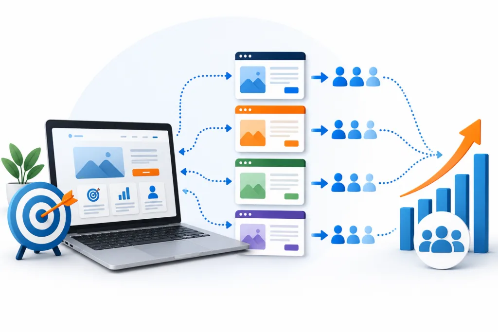 Start Campaign 1 Targeted website traffic campaign reaching real visitors through industry websites